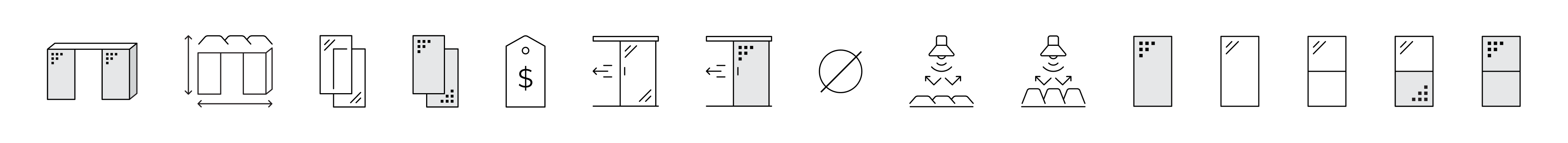 Wall spaces icons