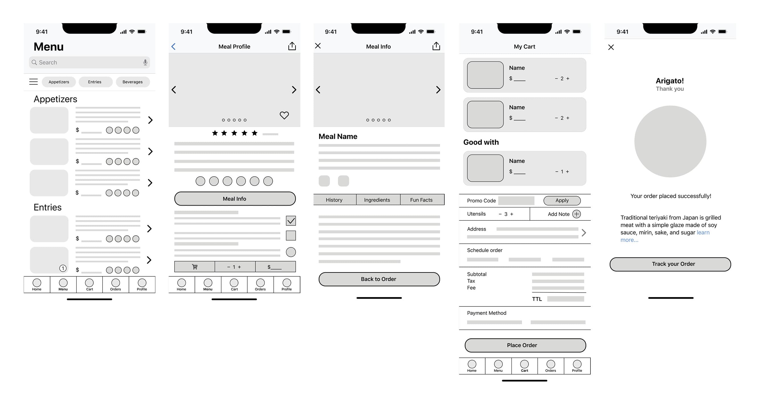 Mid-Fidelity Wireframes