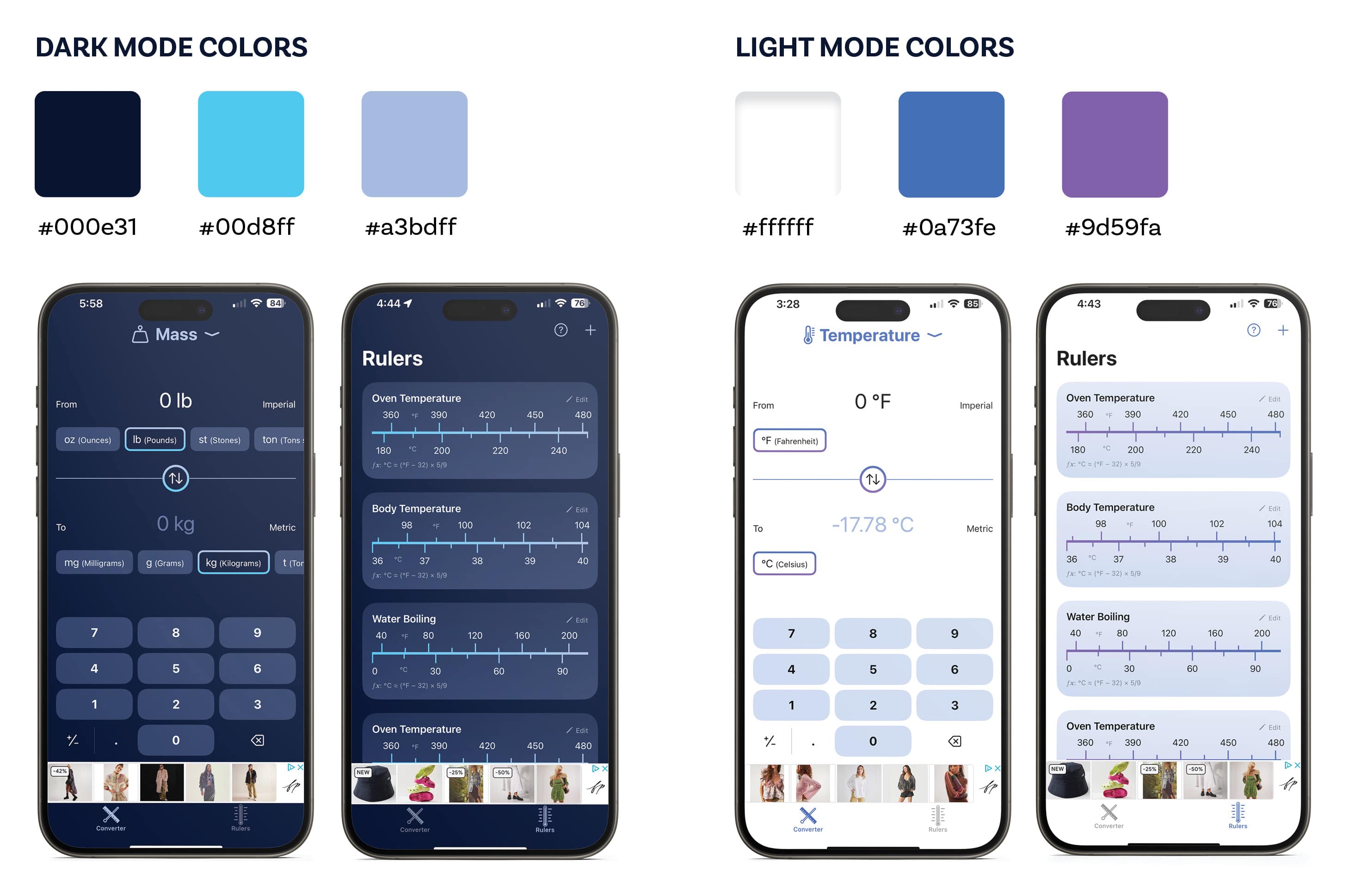 Dark and Light Modes