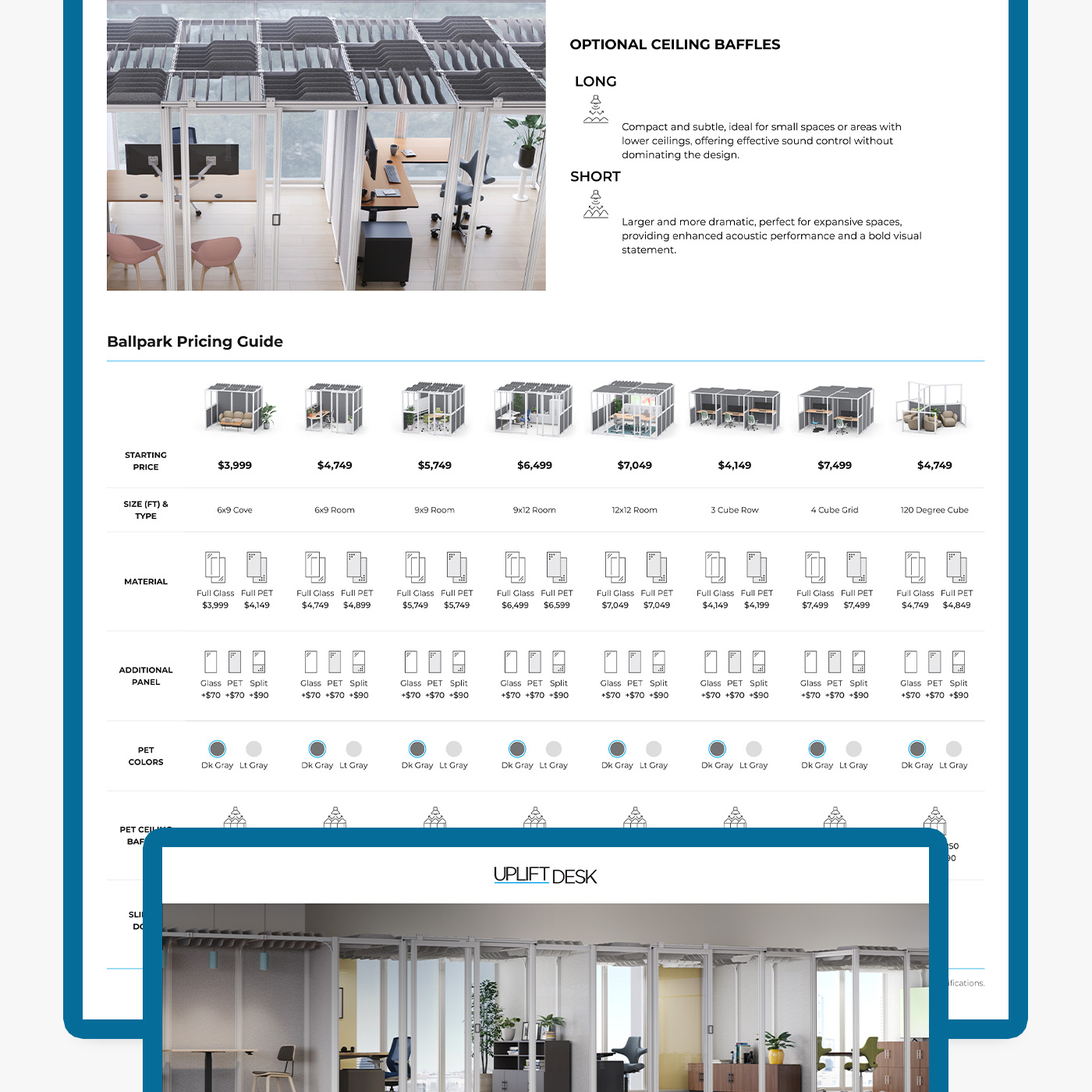 UPLIFT Desk. Wall Spaces Pricing Guide project image